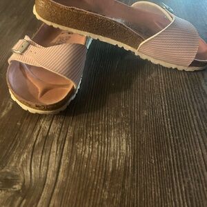 Birkenstock Pink Textured Sandals